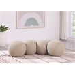 Meridian Furniture Apollo Beige Boucle Fabric Bench