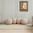 Meridian Furniture Apollo Beige Boucle Fabric Bench