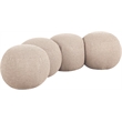 Meridian Furniture Apollo Beige Boucle Fabric Bench
