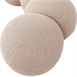 Meridian Furniture Apollo Beige Boucle Fabric Bench