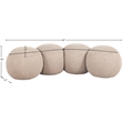 Meridian Furniture Apollo Beige Boucle Fabric Bench
