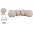 Meridian Furniture Apollo Beige Boucle Fabric Bench
