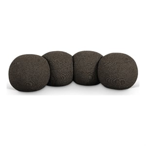 Meridian Furniture Apollo Brown Boucle Fabric Bench