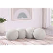 Meridian Furniture Apollo Cream Boucle Fabric Bench