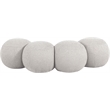 Meridian Furniture Apollo Cream Boucle Fabric Bench