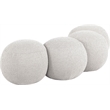 Meridian Furniture Apollo Cream Boucle Fabric Bench