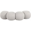 Meridian Furniture Apollo Cream Boucle Fabric Bench