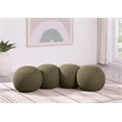 Meridian Furniture Apollo Olive Boucle Fabric Bench
