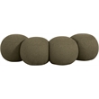 Meridian Furniture Apollo Olive Boucle Fabric Bench