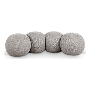 Meridian Furniture Apollo Taupe Boucle Fabric Bench