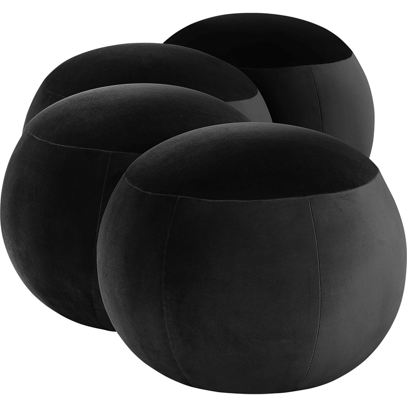 Meridian Furniture Apollo Black Velvet Bench