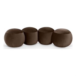 Meridian Furniture Apollo Brown Velvet Bench