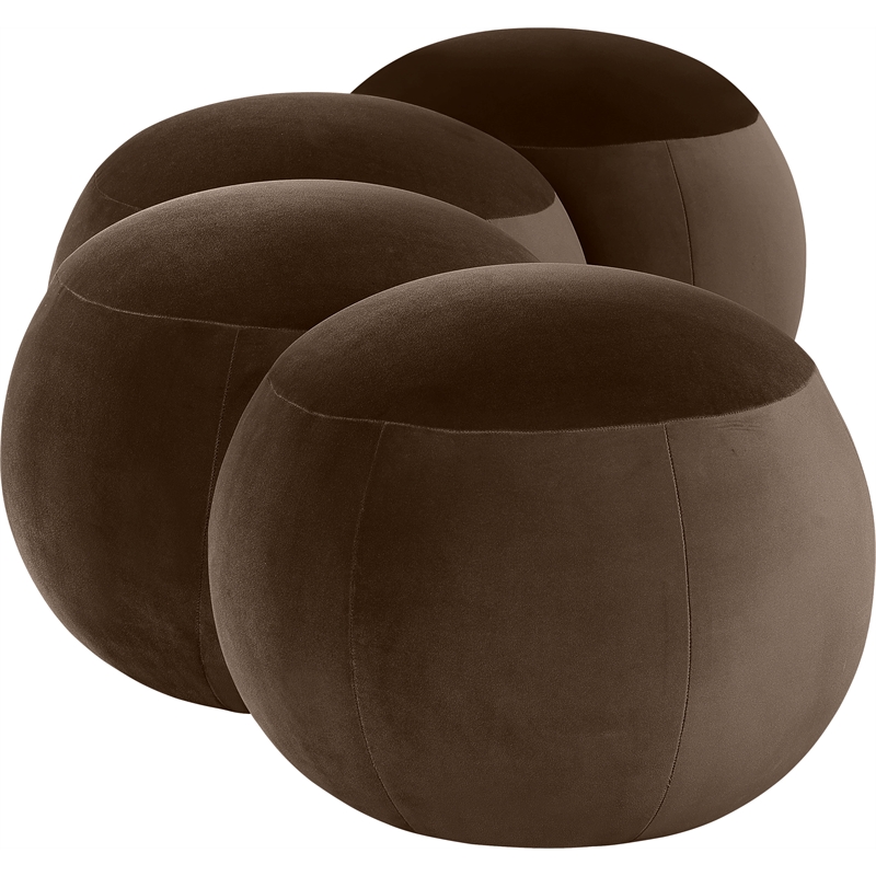 Meridian Furniture Apollo Brown Velvet Bench