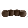 Meridian Furniture Apollo Brown Velvet Bench