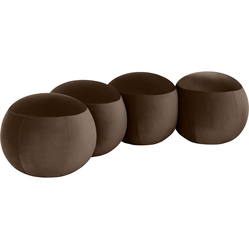 Meridian Furniture Apollo Brown Velvet Bench