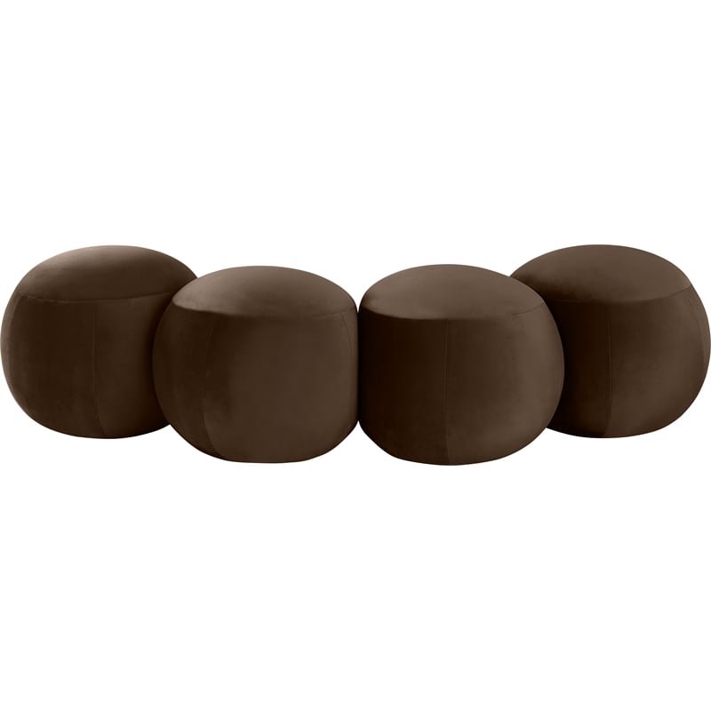 Meridian Furniture Apollo Brown Velvet Bench