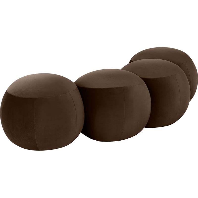 Meridian Furniture Apollo Brown Velvet Bench