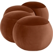 Meridian Furniture Apollo Cognac Velvet Bench
