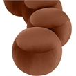 Meridian Furniture Apollo Cognac Velvet Bench