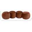 Meridian Furniture Apollo Cognac Velvet Bench