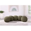 Meridian Furniture Apollo Olive Boucle Fabric Bench