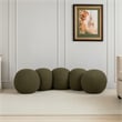 Meridian Furniture Apollo Olive Boucle Fabric Bench