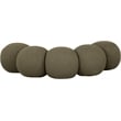Meridian Furniture Apollo Olive Boucle Fabric Bench