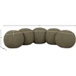 Meridian Furniture Apollo Olive Boucle Fabric Bench