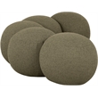 Meridian Furniture Apollo Olive Boucle Fabric Bench