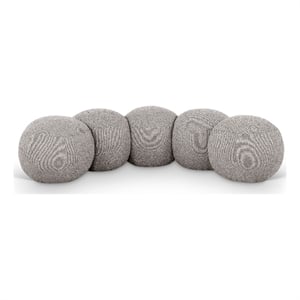 Meridian Furniture Apollo Taupe Boucle Fabric Bench