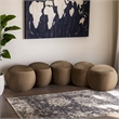 Meridian Furniture Apollo Beige Velvet Bench