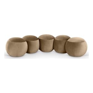 Meridian Furniture Apollo Beige Velvet Bench