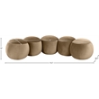 Meridian Furniture Apollo Beige Velvet Bench