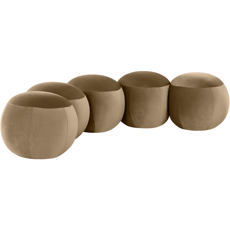Meridian Furniture Apollo Beige Velvet Bench
