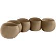 Meridian Furniture Apollo Beige Velvet Bench
