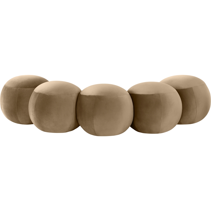 Meridian Furniture Apollo Beige Velvet Bench