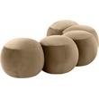 Meridian Furniture Apollo Beige Velvet Bench