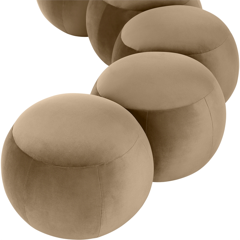 Meridian Furniture Apollo Beige Velvet Bench