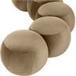 Meridian Furniture Apollo Beige Velvet Bench