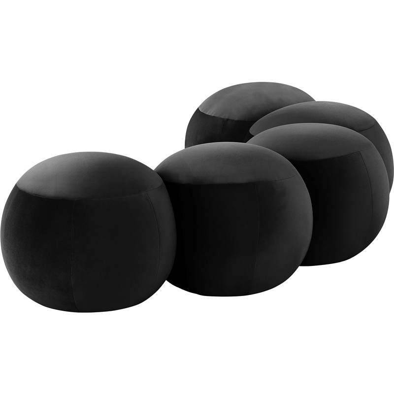 Meridian Furniture Apollo Black Velvet Bench