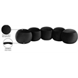 Meridian Furniture Apollo Black Velvet Bench