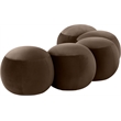 Meridian Furniture Apollo Brown Velvet Bench