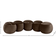 Meridian Furniture Apollo Brown Velvet Bench