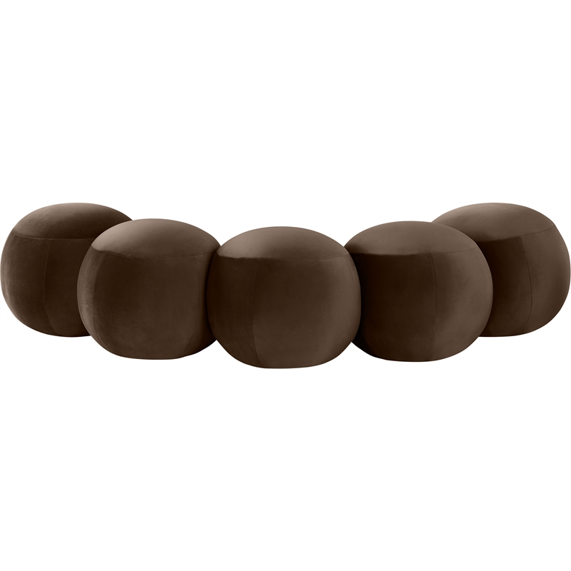 Meridian Furniture Apollo Brown Velvet Bench
