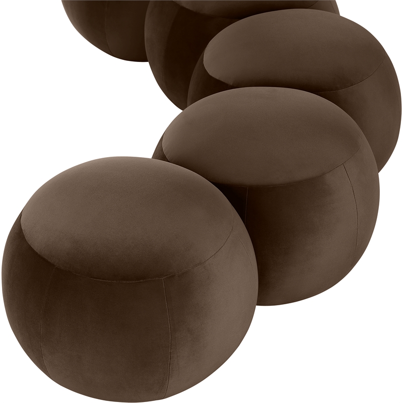 Meridian Furniture Apollo Brown Velvet Bench
