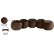 Meridian Furniture Apollo Brown Velvet Bench