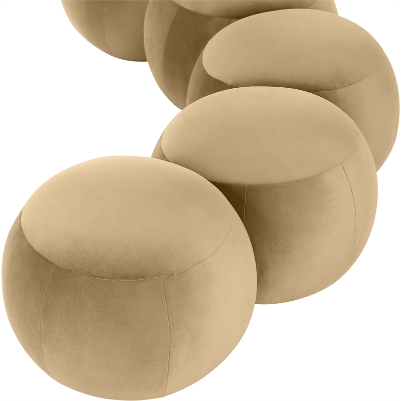 Meridian Furniture Apollo Camel Velvet Bench