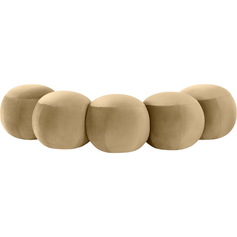 Meridian Furniture Apollo Camel Velvet Bench