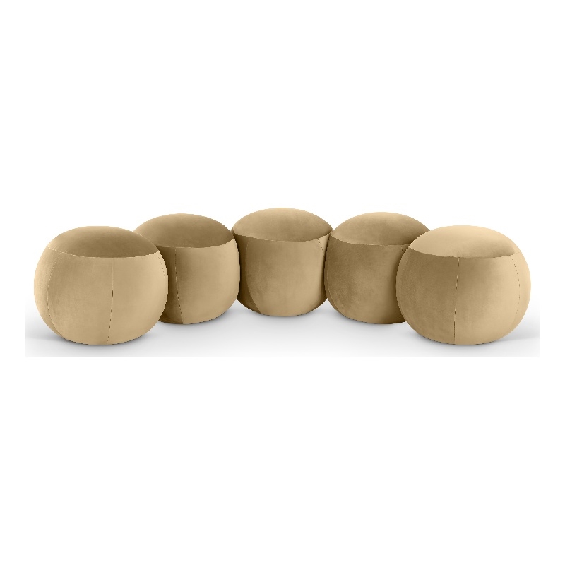 Meridian Furniture Apollo Camel Velvet Bench