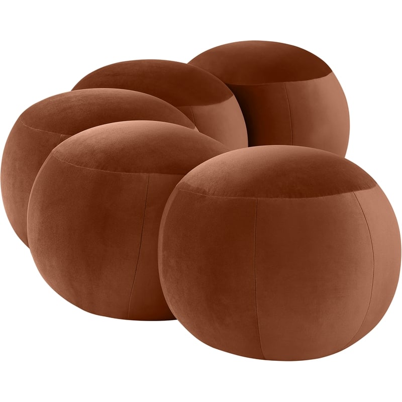 Meridian Furniture Apollo Cognac Velvet Bench